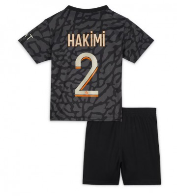Paris Saint-Germain Achraf Hakimi #2 Replica Third Stadium Kit for Kids 2023-24 Short Sleeve (+ pants)